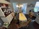 Cozy dining area features a round table, chairs, hutch and a door to the outside at 2535 Kinglass Dr, Fuquay Varina, NC 27526