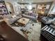 Open concept space showcases living room, kitchen, and dining areas with natural light at 2535 Kinglass Dr, Fuquay Varina, NC 27526