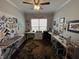 Well-lit office featuring sewing and crafting equipment and a large window at 2535 Kinglass Dr, Fuquay Varina, NC 27526