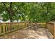 Wooden deck with a table and chairs at 305 Oakgrove Dr, Graham, NC 27253