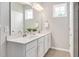 This bathroom has a double sink vanity and one window at 31 Pascoli Ct, Clayton, NC 27527