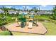 Wonderful community playground offering slides, climbing structures, and a safe play area with nearby seating at 31 Pascoli Ct, Clayton, NC 27527