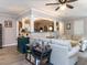 Spacious living room flows into the kitchen, complemented by stylish decor at 3600 Star Trek Ct, Raleigh, NC 27604