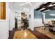 Spacious foyer with views to the dining room and the living room with a stone fireplace at 4924 Stoneyoak Ln, Raleigh, NC 27610