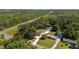 Aerial view of the property showcasing the home's location and surrounding landscape at 5820 Wake Forest Hwy, Durham, NC 27703