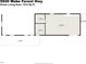 Floor plan of the home features a garage, a patio, and additional storage or living spaces at 5820 Wake Forest Hwy, Durham, NC 27703