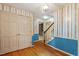 Spacious foyer with hardwood floors and staircase at 604 Eden Ln, Chapel Hill, NC 27517
