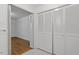 Hallway featuring built-in storage and views of another room at 604 Eden Ln, Chapel Hill, NC 27517