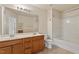 Well-appointed bathroom with double sinks and a shower-tub combination at 615 Carlton Commons Ln, Cary, NC 27519
