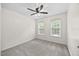 Bedroom with neutral carpet and a ceiling fan at 618 Durwood Dr, Raleigh, NC 27603