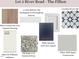 Selection of interior samples including flooring, tile, and quartz countertops at 6332 River Rd, Fuquay Varina, NC 27526