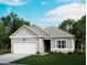 Charming single-story home with a two-car garage and neatly landscaped front yard at 708 Shepards Rock Dr, Zebulon, NC 27597