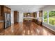 Large kitchen featuring stainless steel appliances, a kitchen island, and wood cabinets at 7409 Chesley Ln, Durham, NC 27713