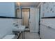 Classic bathroom with shower and Winnie the Pooh decorations on the walls at 1110 Edgewood Ave, Burlington, NC 27215