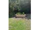 Backyard garden bed with fresh plantings and soil at 1210 Fayetteville St, Smithfield, NC 27577