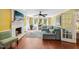 Spacious living room featuring a cozy fireplace, hardwood floors, and comfortable seating at 1218 Chimney Hill Dr, Apex, NC 27502