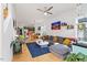 Open concept living room with modern decor, hardwood floors, and ample natural light at 1314 S East St, Raleigh, NC 27601