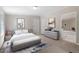 Cozy bedroom with neutral tones and ample closet space at 141 S Creek Dr, Louisburg, NC 27549