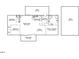 Detailed floor plan showcasing the layout with dimensions of the bedrooms, kitchen, living room, and outdoor areas at 141 S Creek Dr, Louisburg, NC 27549