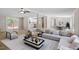 Open living room with adjacent kitchen and dining area, perfect for entertaining at 141 S Creek Dr, Louisburg, NC 27549