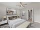 Charming bedroom with vaulted ceiling, ceiling fan, and contemporary decor at 1941 White Memorial Church Rd, Willow Springs, NC 27592