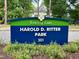 A Harold D. Ritter Park sign at 200 Greensview Dr, Cary, NC 27518