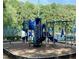 Community playground with equipment and seating at 200 Greensview Dr, Cary, NC 27518