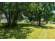 The expansive backyard offers a private retreat surrounded by mature trees and a well-kept lawn at 2112 Mckinney St, Burlington, NC 27217