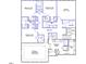 Second floor layout with primary bedroom, three additional bedrooms, and a bonus room at 23 Black Walnut Dr # 184, Garner, NC 27529