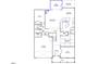 Open-concept main level floor plan featuring a spacious kitchen, Gathering room, dining room, and office at 32 Black Walnut Dr # 196, Garner, NC 27529