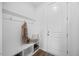 Functional mudroom features a bench, hooks, and storage at 4508 Valley Crest Ln, Fuquay Varina, NC 27526
