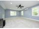 Bonus room with neutral paint, mini-split system, and carpet at 4601 Basilica Dr, Holly Springs, NC 27540