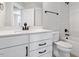 Bathroom with white cabinets, drawers, and a sink at 509 Sherron Road # 9, Durham, NC 27703