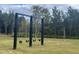 Image shows community swings on a grassy area surrounded by tall trees at 59 Pine Vista Way, Sanford, NC 27332