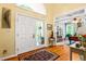 Bright foyer boasts hardwood floors and a high ceiling, creating an inviting first impression at 7401 Heartland Dr, Wake Forest, NC 27587