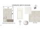 Bathroom design featuring tiled shower, white cabinetry, vanity and bath floor tile at 744 Parc Townes Dr # 34, Wendell, NC 27591
