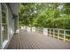 Spacious deck area perfect for outdoor living and enjoying peaceful views of the surrounding woods at 7605 Sandy Lake Ct, Raleigh, NC 27613