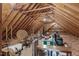 Spacious attic storage with exposed beams and organizational potential at 817 Mossy Oak Dr, Fuquay Varina, NC 27526