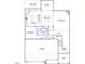 First floor plan featuring kitchen, dining room, Gathering room, guest bedroom and two car garage at 84 Black Walnut Dr # 200, Garner, NC 27529