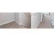 Hallway that showcases carpet floors, light gray walls with white trim and staircase at 96 Northwood Dr, Fuquay Varina, NC 27526