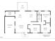 Floor plan highlighting the layout, including a kitchen, dining room, and three bedrooms at 104 Woodcrest Dr, Chapel Hill, NC 27516