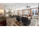 Open-concept living space with an island and modern finishes at 1119 Brookfield Dr, Gibsonville, NC 27249