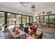 Airy living room featuring comfortable seating, stylish decor, and large windows with backyard views at 1312 Duplin Rd, Raleigh, NC 27607