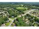 Aerial view of a planned community and neighborhood at 2328 Forestbluff Dr, Fuquay Varina, NC 27526