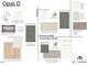 Selection of kitchen and bathroom finishes with various quartz countertops, tiles, and cabinet options at 2400 Picual Way # 33, New Hill, NC 27562