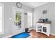Inviting breakfast nook with backyard access and a charming coffee bar at 3713 Highland Creek Dr, Apex, NC 27539