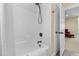 Bathroom with a shower and neutral wall colors at 4737 Uzzle Rd, Rougemont, NC 27572