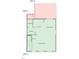 First floor layout featuring a living room, kitchen, dining area, half bath, laundry and deck at 5012 Silverdene St, Raleigh, NC 27616