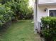 Spacious backyard with mature trees and a well-maintained lawn, perfect for outdoor activities at 875 Mlk Jr Boulevard,15, Chapel Hill, NC 27514