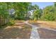 This backyard features a wooden fence, lush landscaping, and a well-maintained lawn at 924 W Trinity Ave, Durham, NC 27701